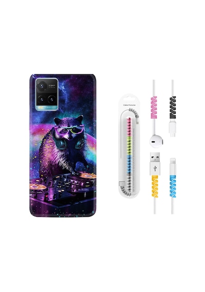 Vivo Y21S Kılıf Kablo Koruyuculu Dj 1848