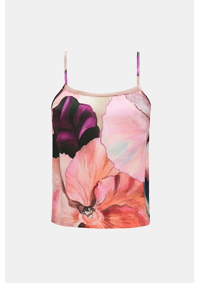 Amarelle Paradise Sklamen İnce Askılı, Şortlu Pijama Takım Desenli
