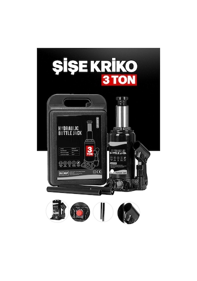 Pro Black Seri Çelik Şaseli Çift Dişli Özel Çantalı 3 Ton Hidroli Pro Black Seri Çelik Şaseli Çift Dişli Özel Çantalı 3 Ton Hidroli
