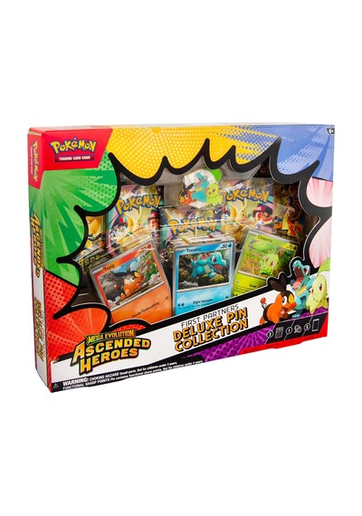 Pokemon Trading Card Games Mega Evolution Ascended Heroes First Partners Deluxe Pin Collection
