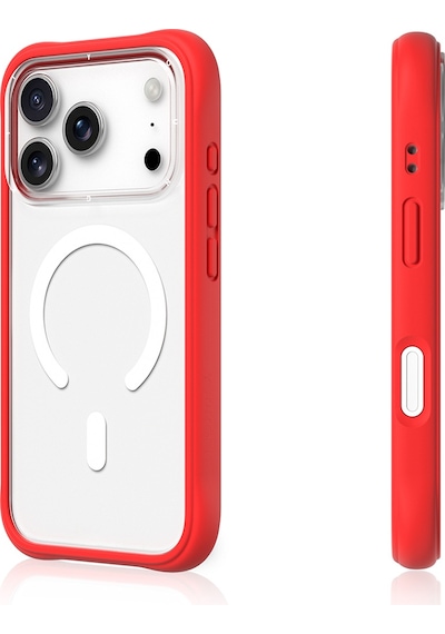 Apple Uyumlu iPhone 17 Pro Max  Kılıf M-safe Özellikli Airbagli Youngkit Dynamic 2 Serisi Kapak Kırmızı Kırmızı