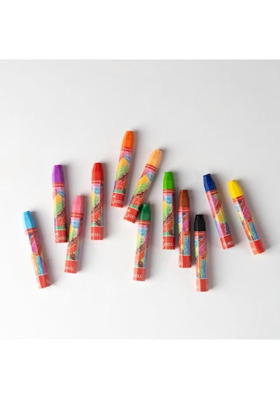 Faber-castell Altıgen Pastel Boya, 12 Renk, Plastik Kutu, Yumuşak Ve Canlı Renkler, Rahat Kullanım, Etkili Uygulama Genel