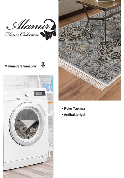Dekoreko Kaymaz Taban Djt Salon Halısı Trend Saçaklı Modern 659m Bej