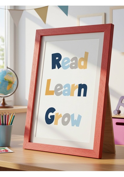 Read Learn Grow Dijital Baskı Poster V7 Çerçevesiz