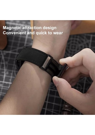 Watch Fit 4/4 Pro/fit 3 İle Uyumlu Hybrid Loop Kordon Manyetik Kilit Mekanizmalı Fıt 4 Kayış Bileğe Göre Ayarlanabilen 1.sınıf Kaplama Deri Görünümlü Fit 4 Pro Kordon