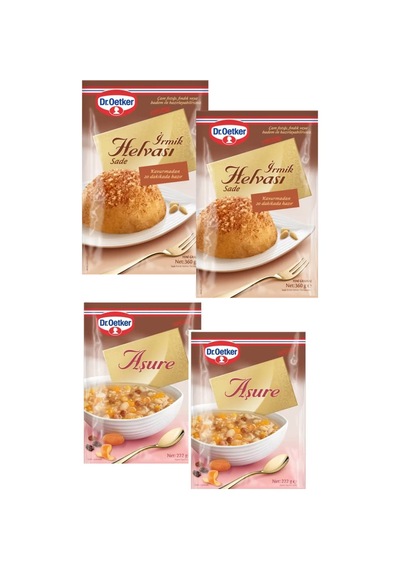 Dr. Oetker Aşure 2 Paket + İrmik Helvası 2 Paket