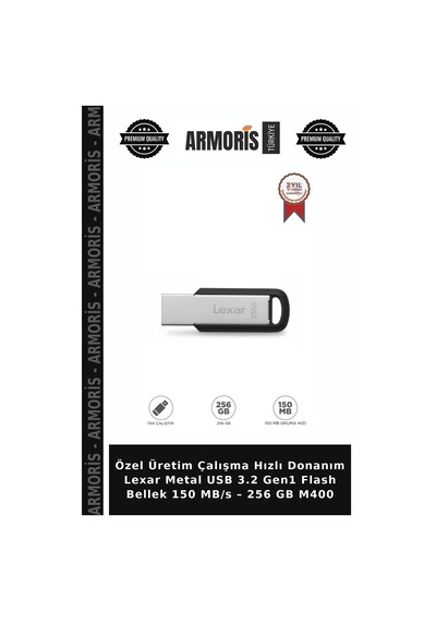 Özel Üretim Çalışma Hızlı Donanım Lexar Metal Usb 3.2 Gen1 Flash Bellek 150 Mb/s 256 Gb M400