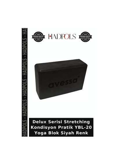 Delux Serisi Stretching Kondisyon Pratik Ybl-20 Yoga Blok Siyah Renk