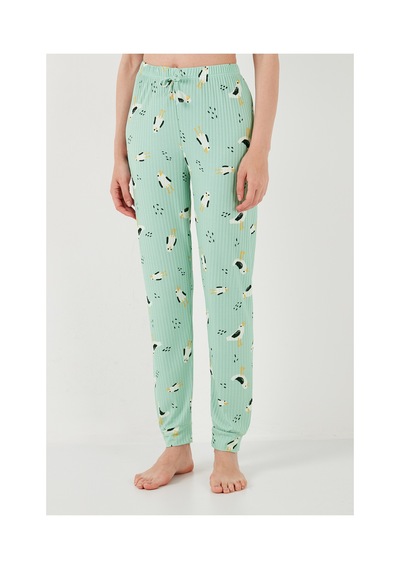 Lela Regular Fit Kısa Kollu Bayan Pijama Takımı 65740104 Mint