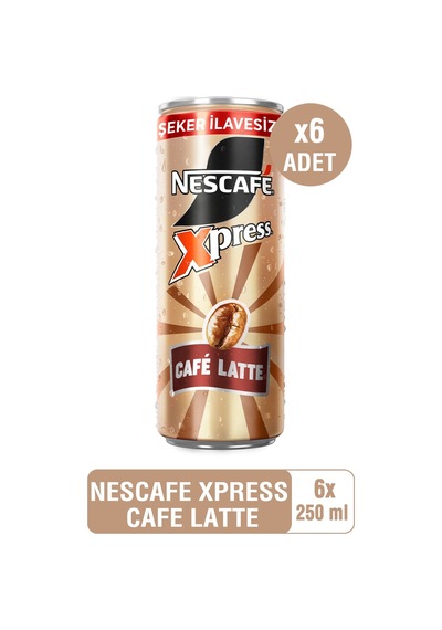 Nescafé Xpress Café Latte Şeker İlavesiz Soğuk Kahve 250ml X12 Espresso