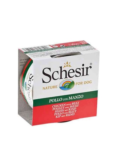 Schesir Tavuklu ve Sığır Etli Yetişkin Köpek Konservesi 6 x 150 G