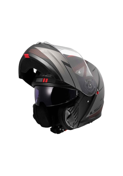 Ls2 Strobe 2 Code Çene Açılır Kask Mat Siyah Gri