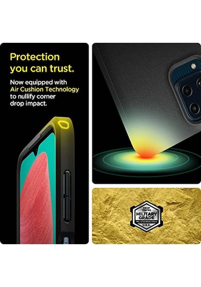 Samsung Galaxy M33 5g İle Uyumlu Kılıf Essential Sand Blast Back Matte Black - Acs04236 Diğer