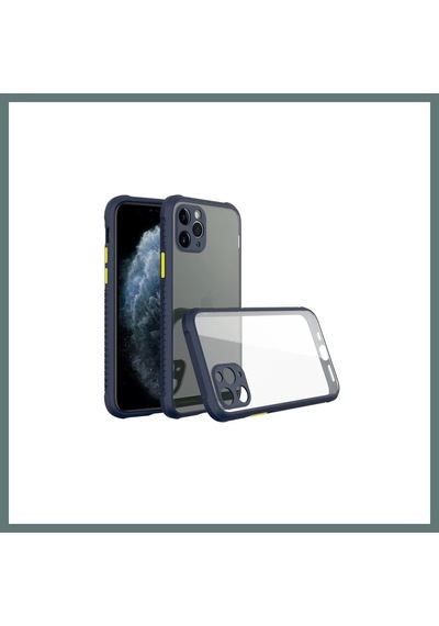 Ventra Apple iPhone Uyumlu 11 Pro Max Kılıf Miami Şeffaf Silikon - Lacivert Ventra
