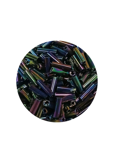 Uzun Boru Kesme Boncuk Çap 2mm Uzunluk 10 Mm - 20 Gram - Mavi Yeşil - Bnc230
