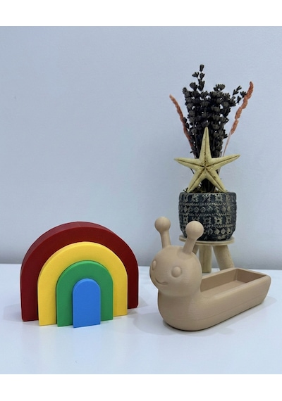 Gökkuşağı Salyangoz 5 Parçalı Montessori Oyuncak Seti