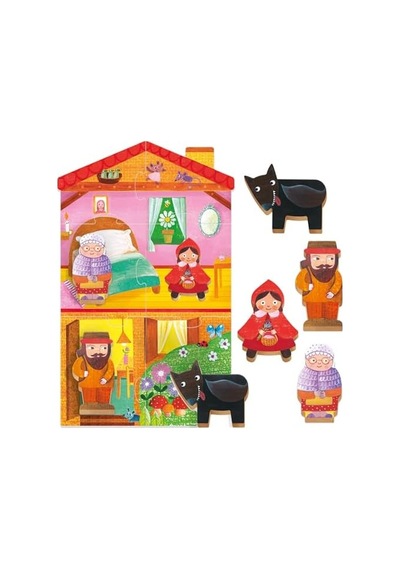 Headu Montessorı Fırst Puzzle Lıttle Red Rıdıng Hood 50 x 22