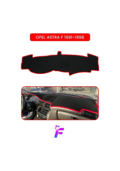 Opel Astra F 1991-1998 Uyumlu Torpido Örtüsü Araca Özel Üretim Kolay Montaj Kaymaz Te3 Kırmızı