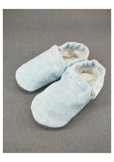 Loove Bebe Bebek Patik Ev Kreş Ayakkabısı Panduf Lastikli Ergonomik Tasarım Açık Mavi