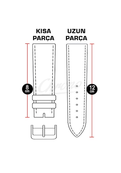 22mm Lacivert Floter Hakiki Deri Saat Kordonu Kayış Chr66222