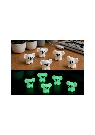 5 Adet Karanlıkta Parlayan Mini Koala