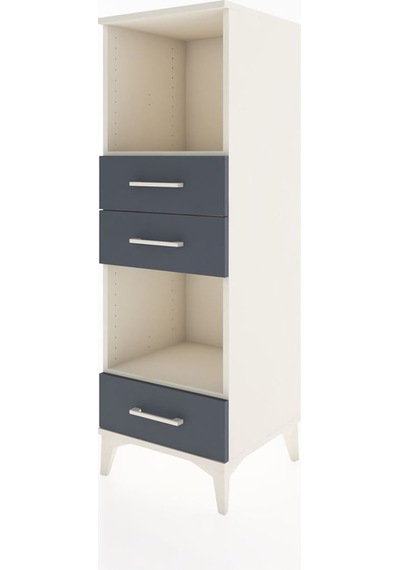 Hyperion Dolap 2 Raflı 3 Çekmeceli 44x44x134 Aytaşı-antrasit Aytaşı