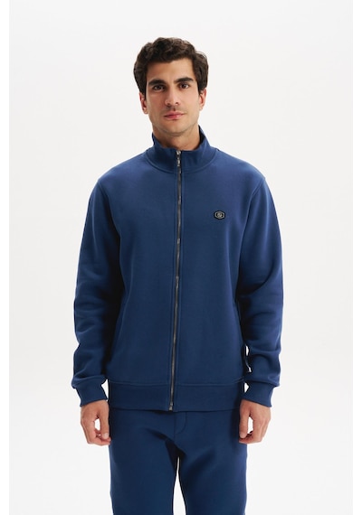 AR-MA Arma Erkek Örme Sweatshirt Regular Fit 3 İplik Basic Dik Yaka Tam Fermuarlı Cepli %70 Pamuk %30 Polyester K30324650702 İndigo-i1