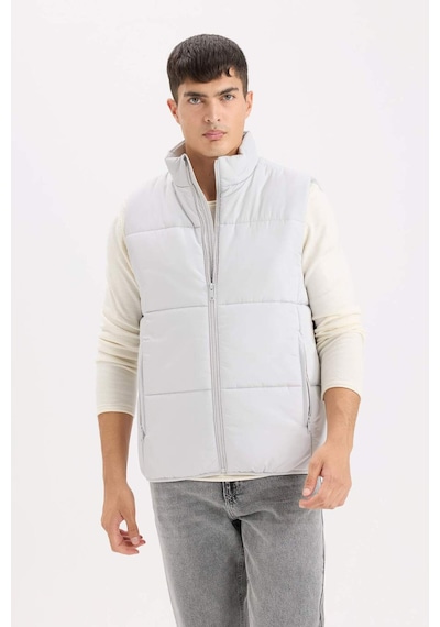 Defacto Regular Fit Fermuarlı Şişme Yelek D6286AX25SP Gri
