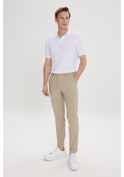 AC&Co / Altınyıldız Classics Erkek Acık Hakı Slim Fit Dar Kesim Beli Lastikli Yan Cep Rahat Pantolon Acık Hakı Haki