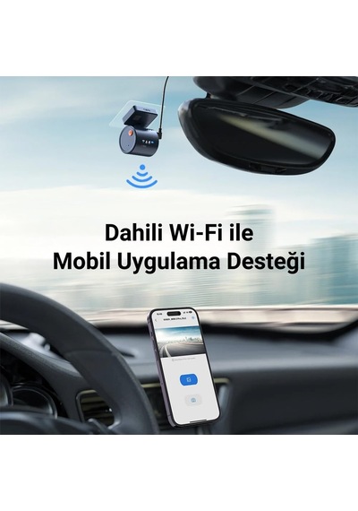 Mini 3 Pro 2k 1296p Wdr Wi-fi G-sensörlü Gece Görüşlü Araç Kamerası Şeffaf Led Bildirim Ekranı