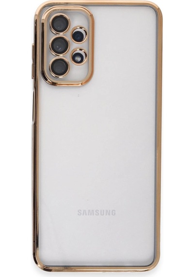 Samsung Uyumlu Galaxy A23 4g Kılıf Razer Lensli Silikon - Gold