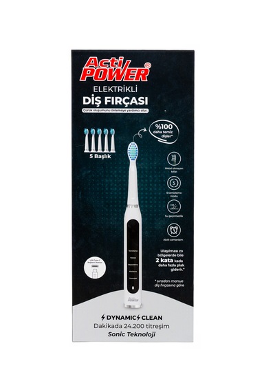 Acti Power Dynamic Clean Elektrikli Şarjlı Diş Fırçası 5 Başlık