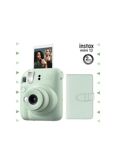 Fujifilm Instax Mini 12 Fotoğraf Makinesi + 96'lı Laporta Albüm Seti Yeşil