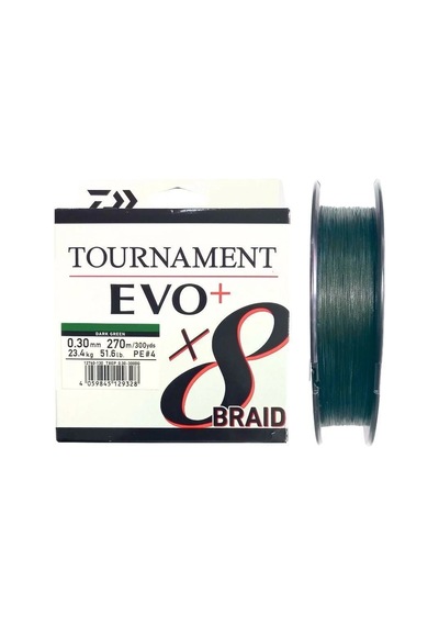 Daiwa Tournament Evo+ 270m 0.30mm 8x Dark Green İp Misina