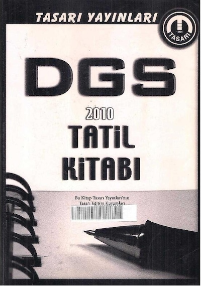 Dgs 2010 Tatil Kitabı - Tasarı Yayınları