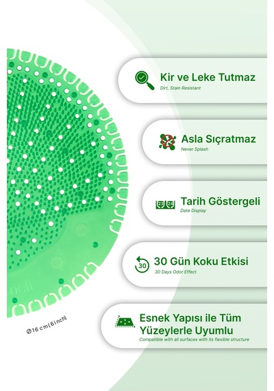 Fresh Smell Pısuvar Suzgec Sılıkon Buyuk-green Apple
