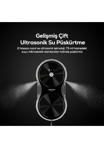 Tr Elo Lite Akıllı Cam Temizleme Robotu Çift Su Püskürtmeli 2800 Pa Vakumlu Uygulama Ve Kumanda Kontrollü X868 Genel