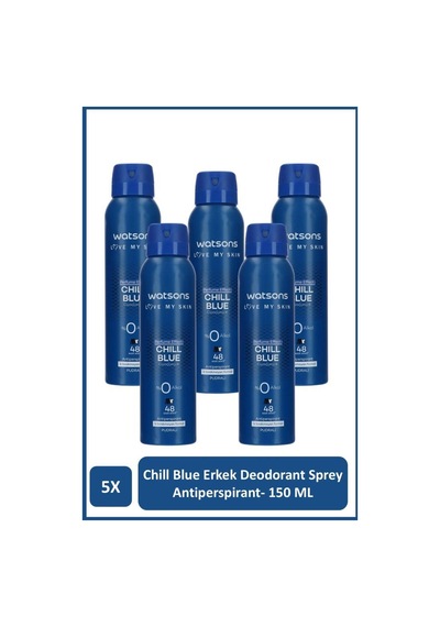 Watsons Chill Blue Deodorant Sprey Erkek Pudralı 5 150 Ml