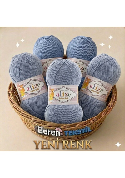 Cotton Gold 962 Yeni Renk 5 Li Paket Pamuk Akrilik Amigurumi Ve Hırka Örgülerine Uygun