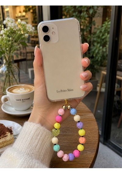 Iconic Pastel Kalpli Telefon Askısı, Boncuklu Telefon Charmı Ve Çanta Aksesuarı