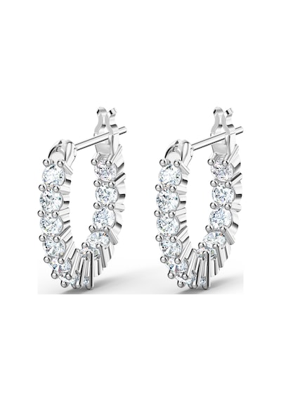 5562126 Swarovski Küpe Vıttore-Pe Mını Hoop Czwh-Rhs Gümüş