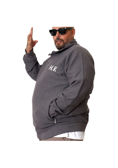 Mode Xl Büyük Beden Erkek Hırka Neverregret U25814 Füme