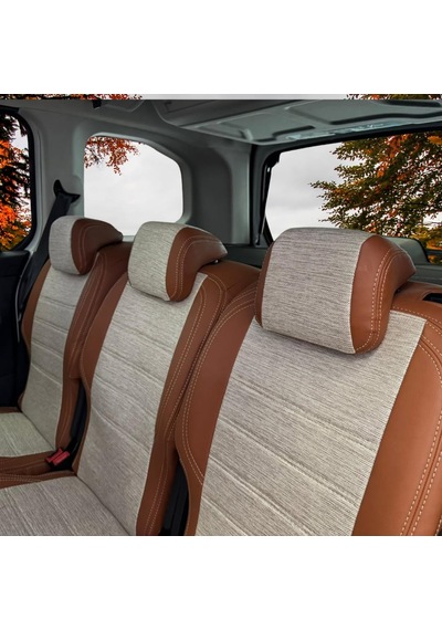 Opel Combo Uyumlu Araca Özel Oto Koltuk Kılıfı 158559 Taba-bej