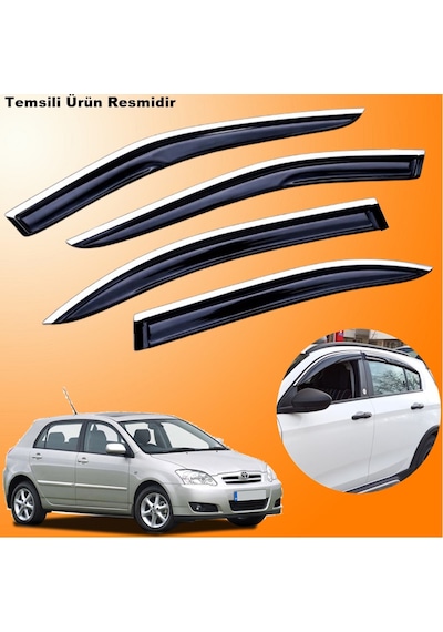 Toyota Corolla Hb Mügen Cam Rüzgarlığı Abs Krom Nikelajlı Cam Rüzgarlığı 2001-2007 Arası 4 Lü Set