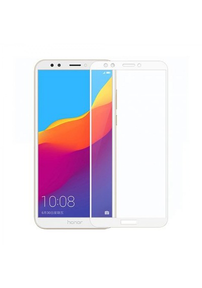 Helt Huawei Y7 2018 Uyumlu Ön Koruma Nano Ekran Koruyucu - Beyaz