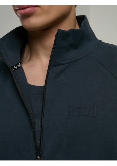 Everlast Ever Relaxed Regular Antrasit Yüksek Yaka Erkek Full Zip Sweatshirt Koyu Gri