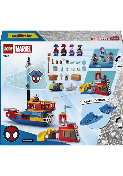 LEGO® ǀ Marvel Spidey ve İnanılmaz Arkadaşları Spidey Korsan Gemisi 11208 - 4 Yaş ve Üzeri Çocuklar için Oyuncak Yapım Seti (201P)