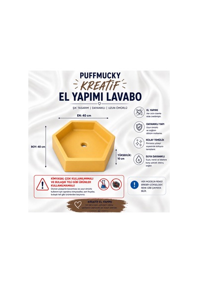 Lavabo Tezgah Üstü Lavabo Banyo Tuvalet Lavabosu Sarı Açık Sarı Sarı Açık Sarı