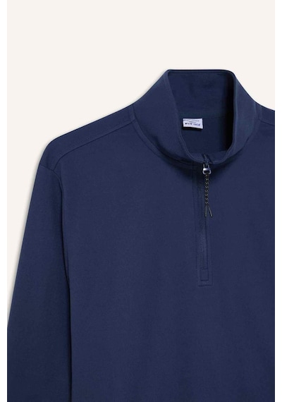 Defacto Defactofit Standart Fit Dik Yaka Yarım Fermuarlı Polar Sporcu Sweatshirt F2302ax25wnnv94 Lacivert