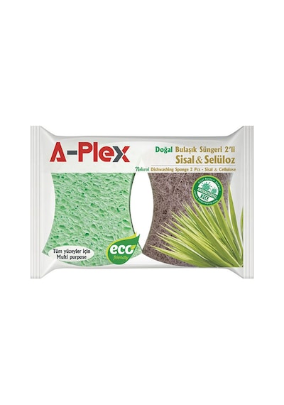 A-plex Sisal Selülozik Bulaşık Süngeri 2'li 4 Adet